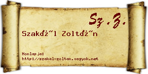 Szakál Zoltán névjegykártya